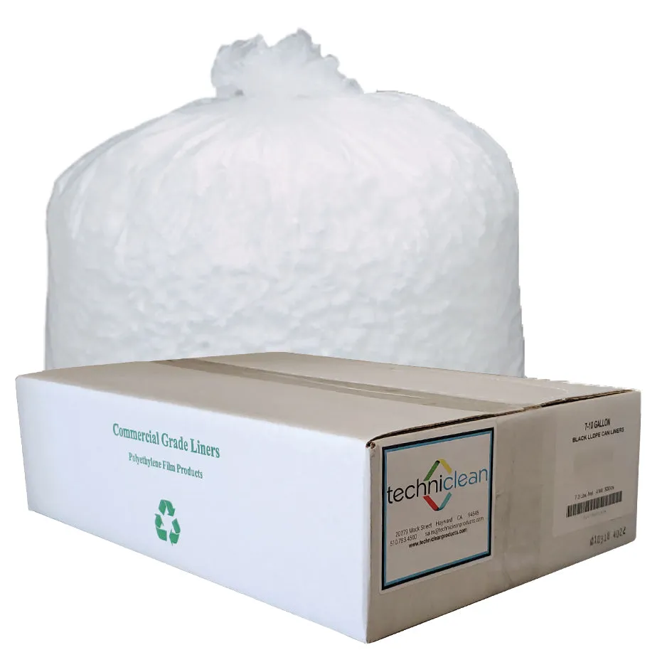 33 x 40 Natural High Density Can Liners, 16 mic, Natural (250/cs)