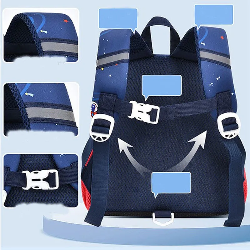 3D Rocket Design Kids School Bag