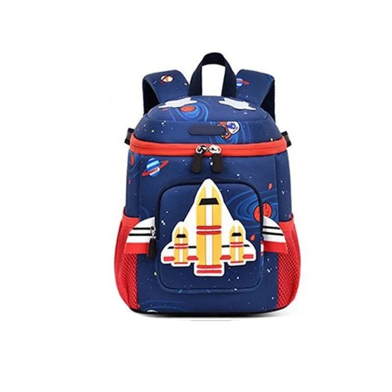 3D Rocket Design Kids School Bag