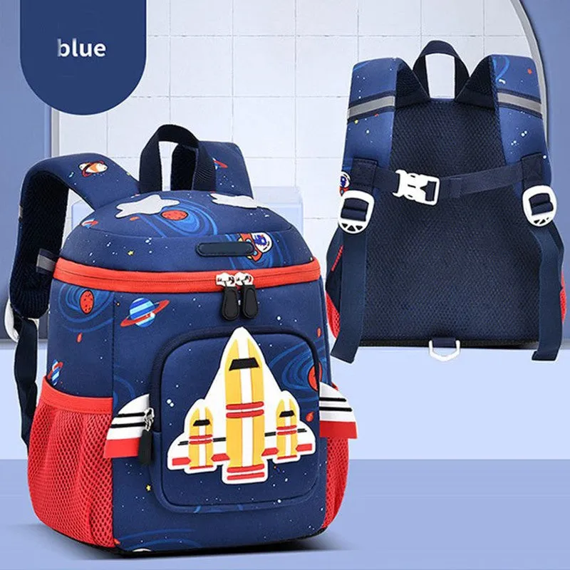 3D Rocket Design Kids School Bag