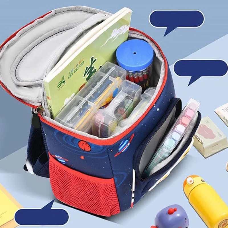 3D Rocket Design Kids School Bag