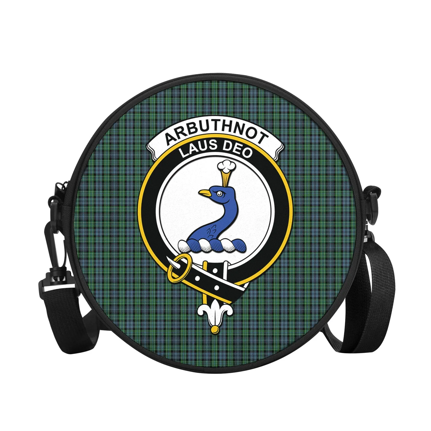 Arbuthnot Tartan Round Satchel Bags with Family Crest