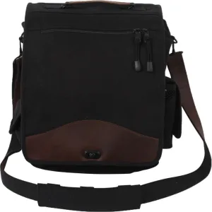 Black M-51 Messenger Shoulder Bag Canvas & Leather Engineers Field Crossbody