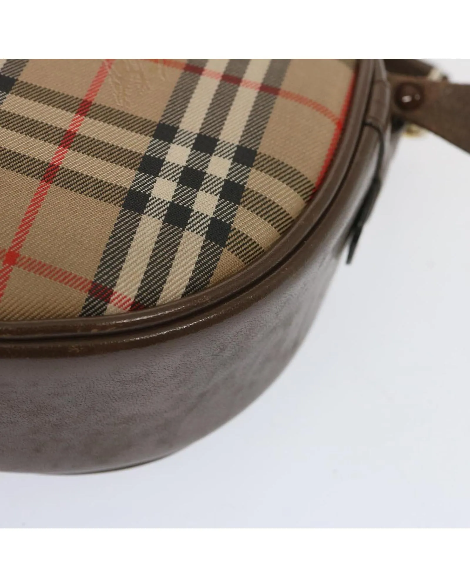 Classic Checkered Shoulder Bag in Premium Canvas Fabric