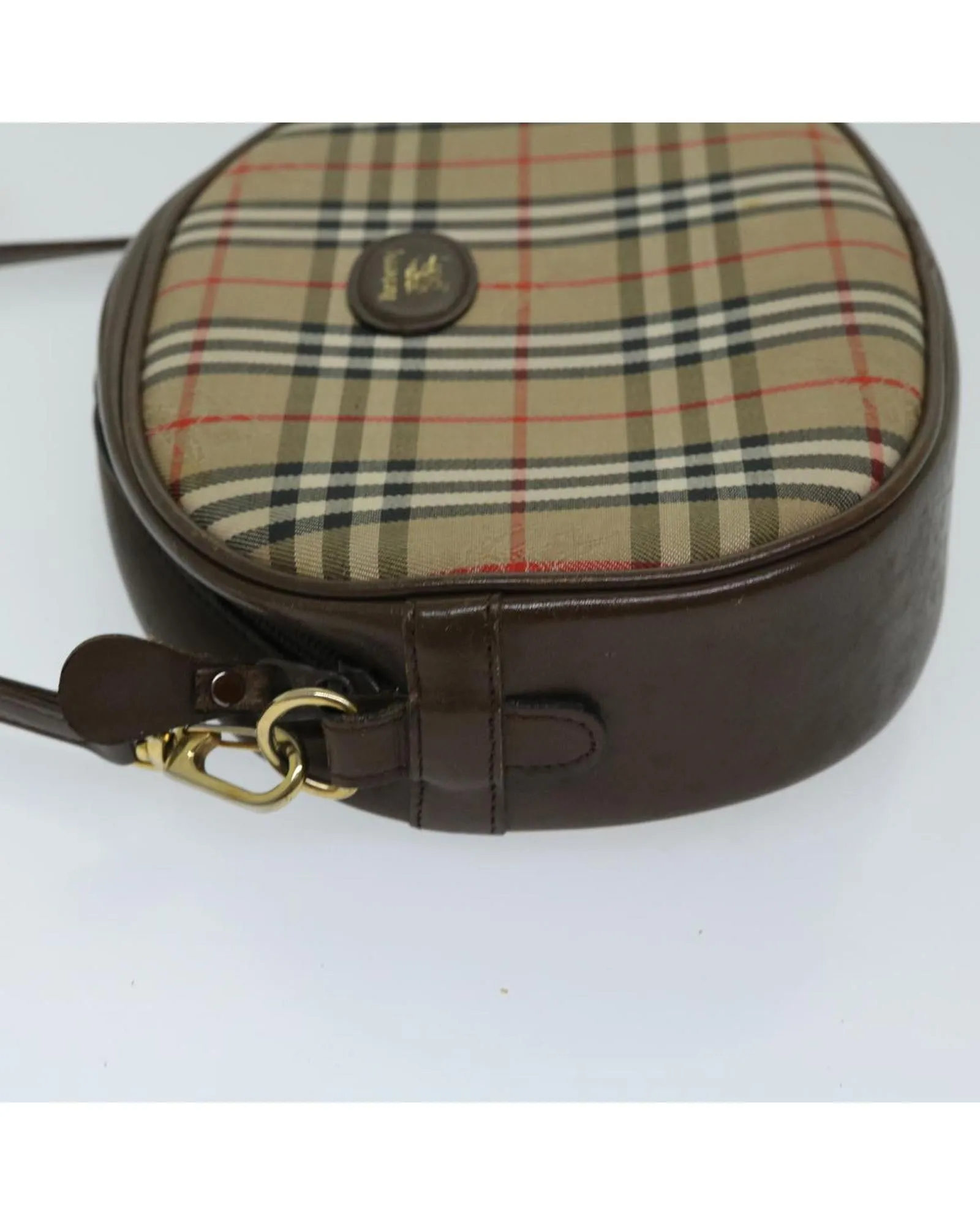 Classic Checkered Shoulder Bag in Premium Canvas Fabric