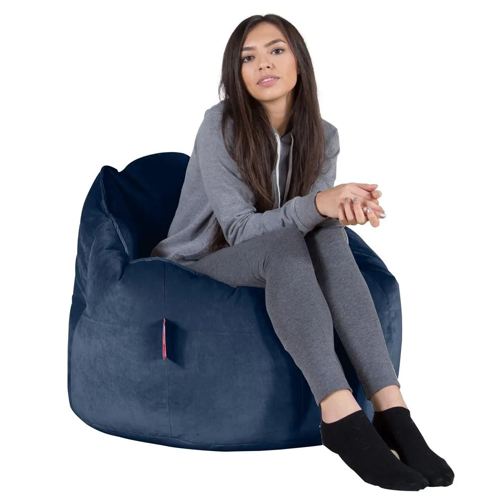 Cuddle Up Beanbag Chair - Velvet Midnight Blue