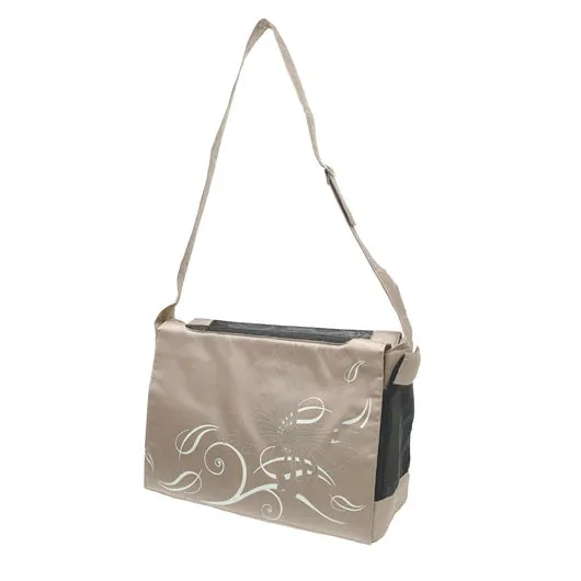 Dogit Style Nylon Messenger Dog Carry Bag - Butterfly Beige