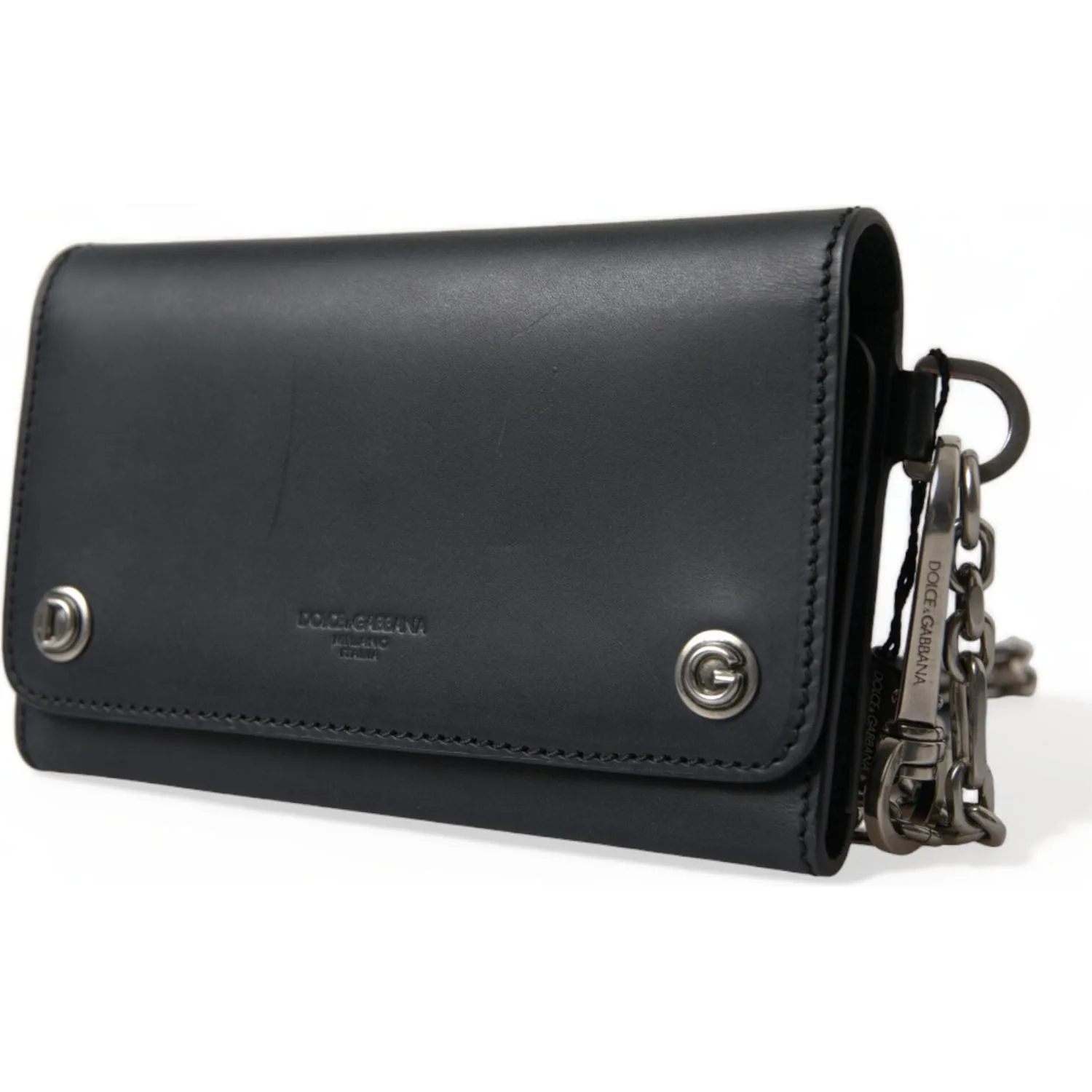 Dolce & Gabbana Elegant Black Leather Shoulder Bag