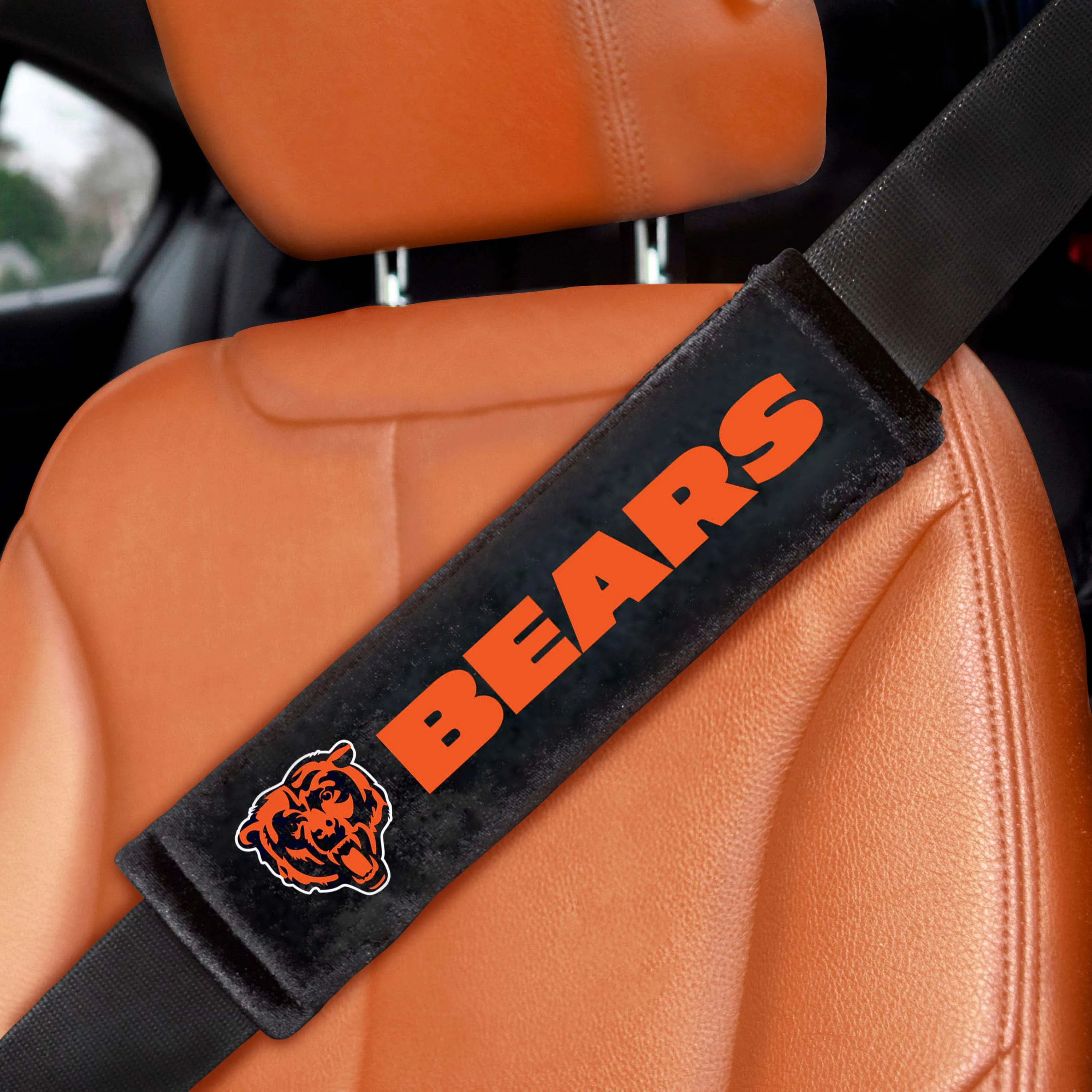 Fanmats Chicago Bears Embroidered Seatbelt Pad - 2 Pieces