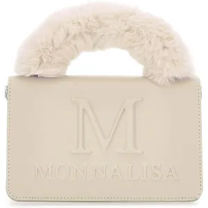 Girls Cream Faux Fur Bag