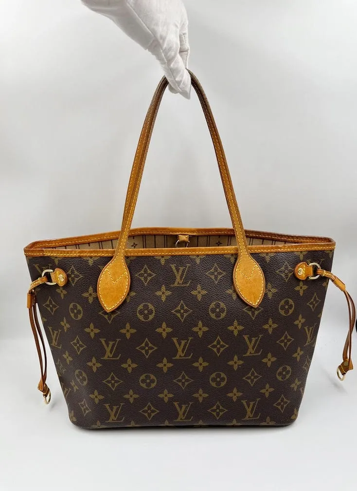 Louis Vuitton Neverfull PM Tote Bag in Classic LV Monogram Canvas