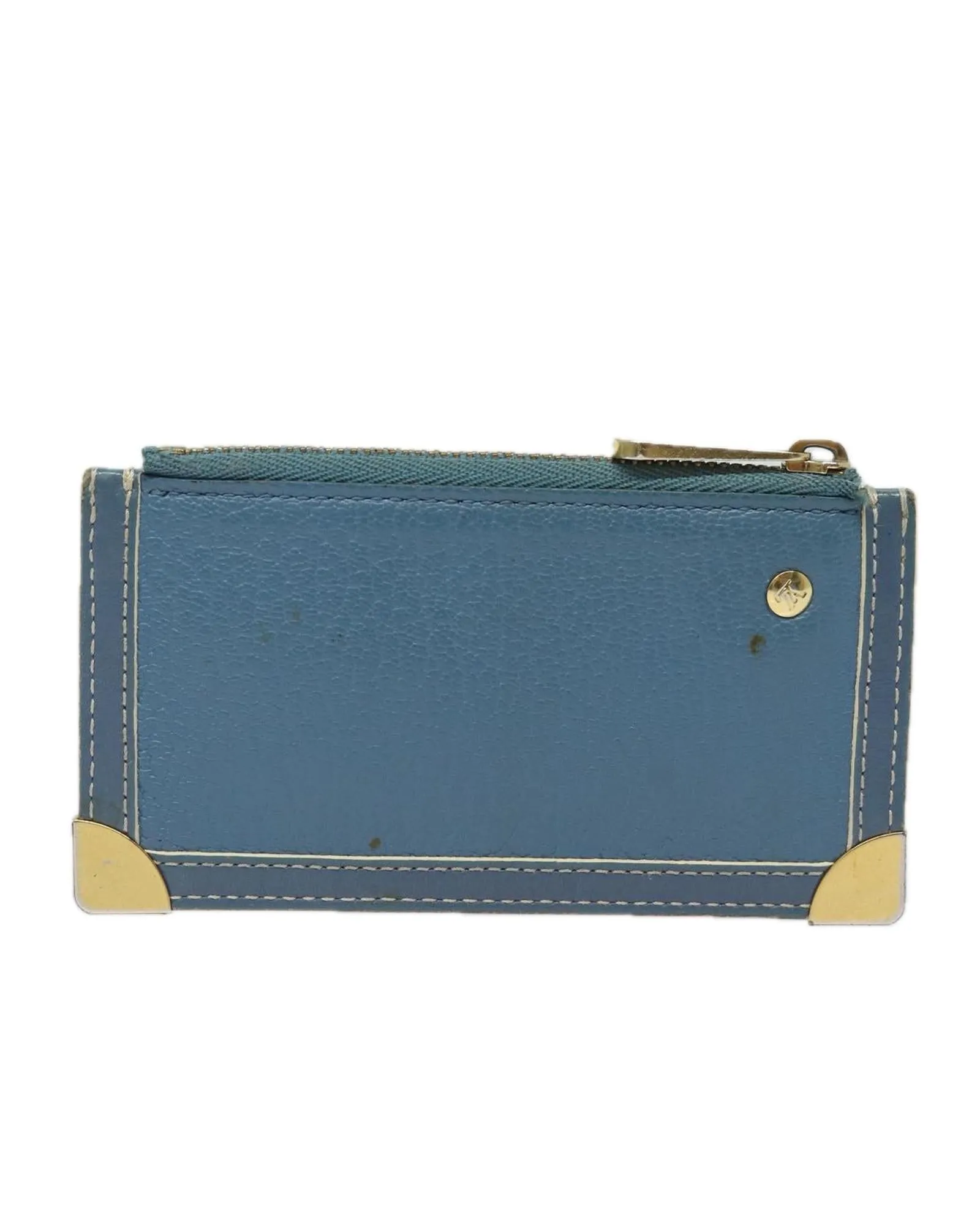 Luxurious Leather Coin Purse with Metal Accents