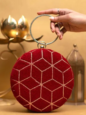 Luxurious Round Sequence Clutch