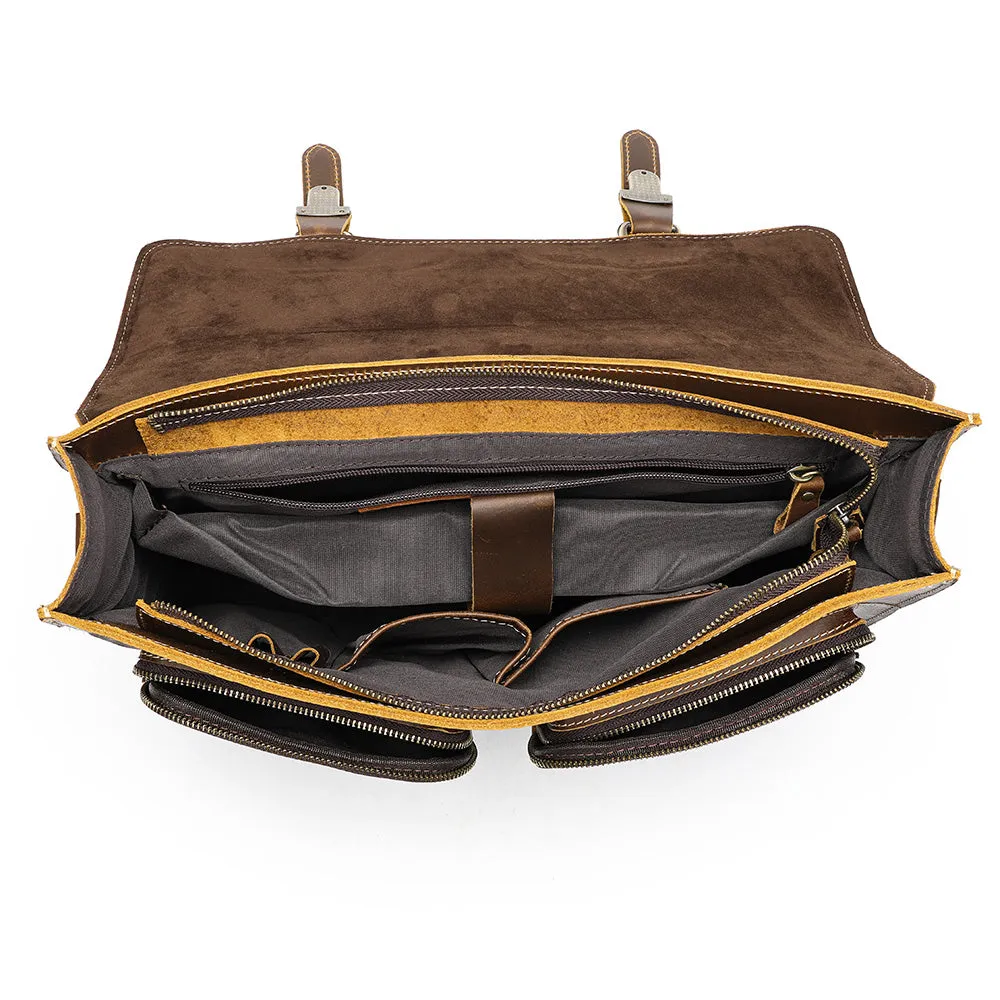 Luxury Leather Zipper Shoulder Bag