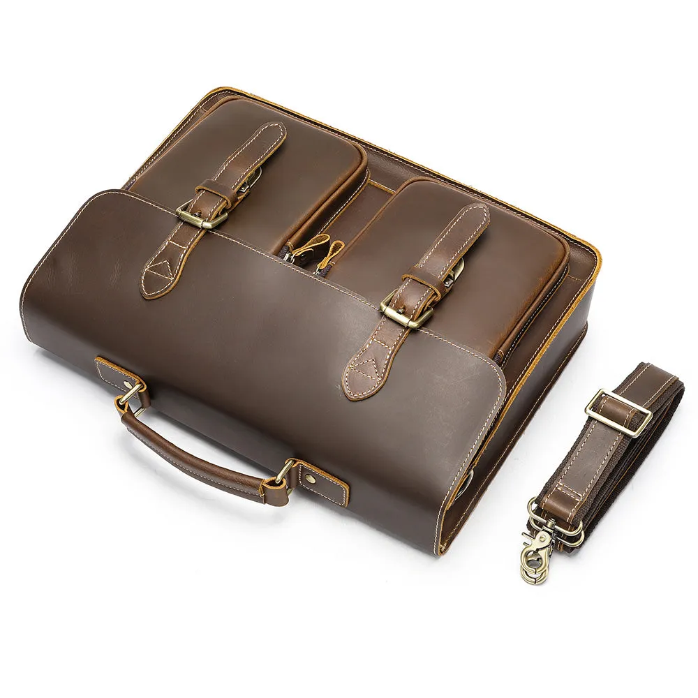 Luxury Leather Zipper Shoulder Bag