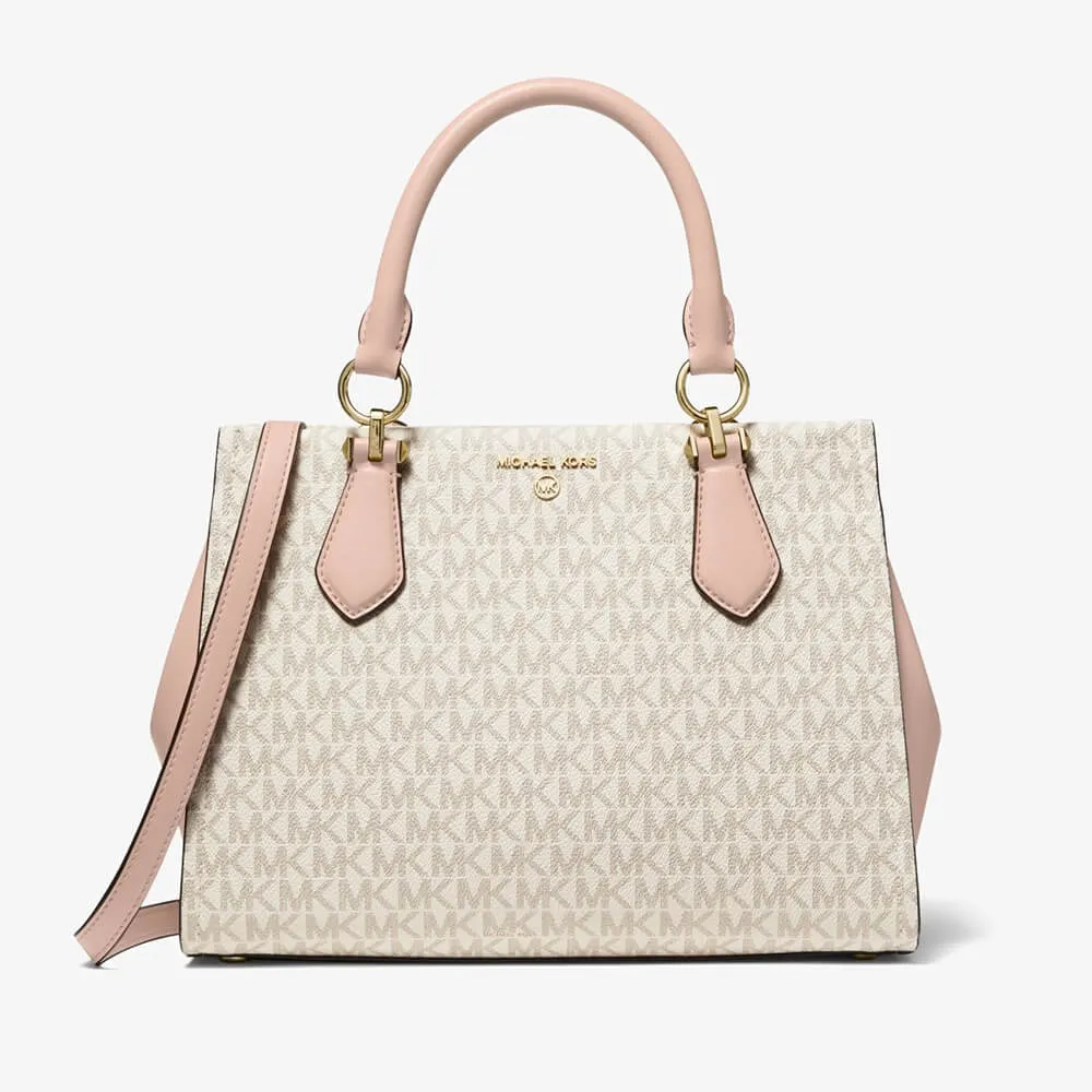 Michael Michael Kors Marilyn Medium Logo Tote Bag, beige/pale pink