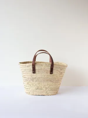 Mini Valencia Basket Bag, Tan