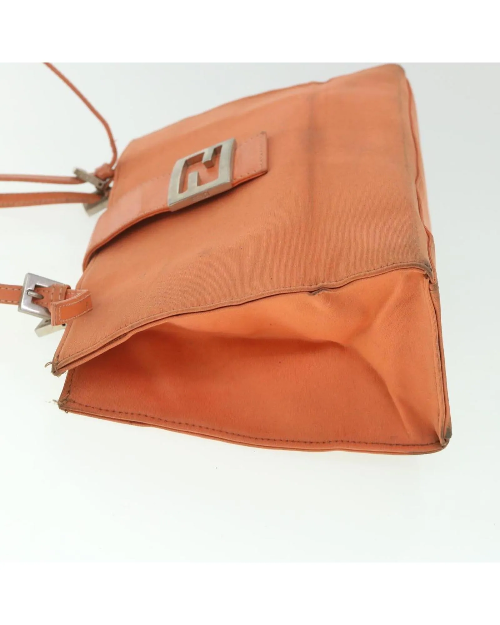 Orange Nylon Shoulder Bag