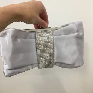 Silver Satin Clutch