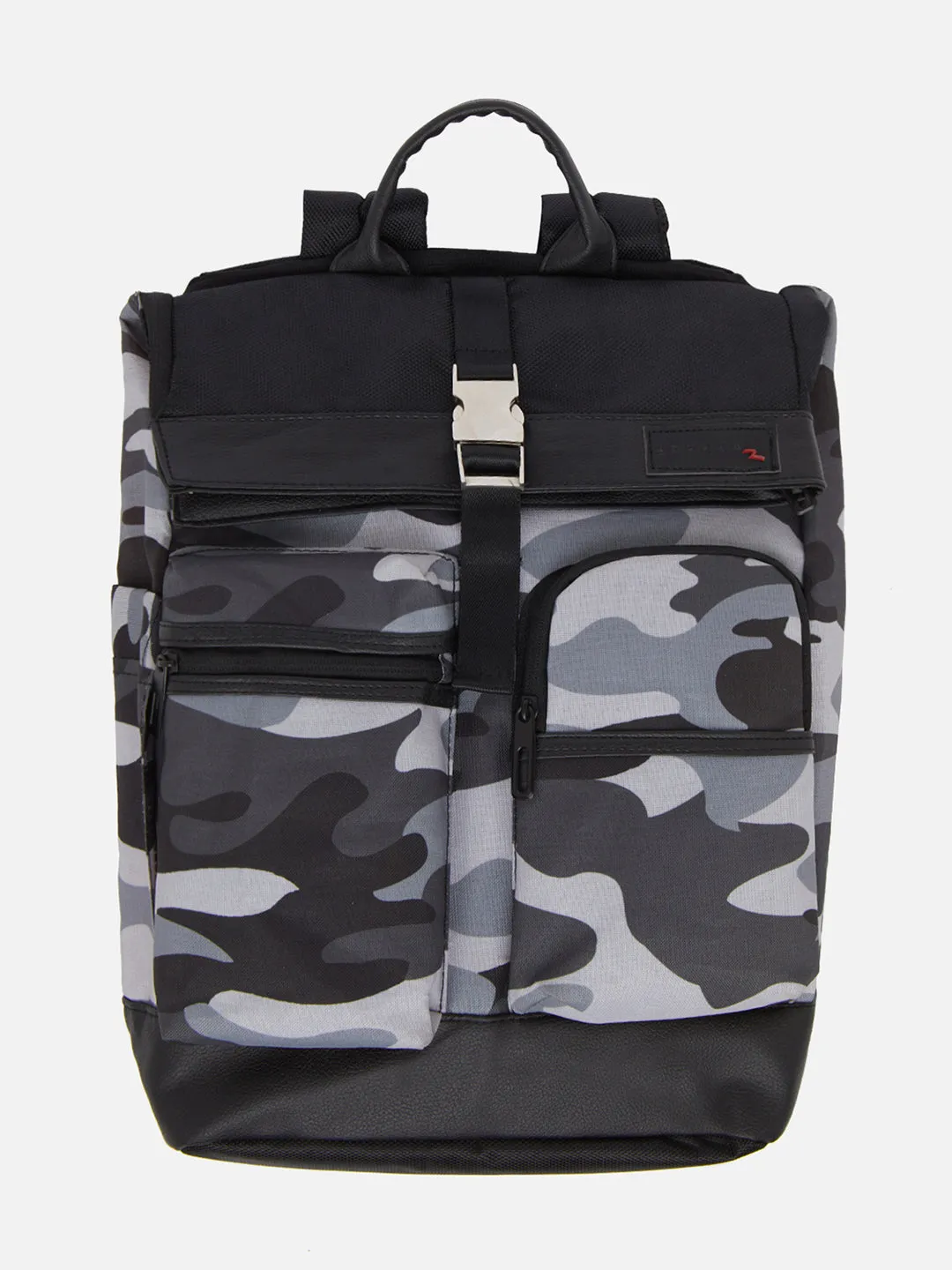 Spykar Grey Camouflage Casual Traveler Backpacks