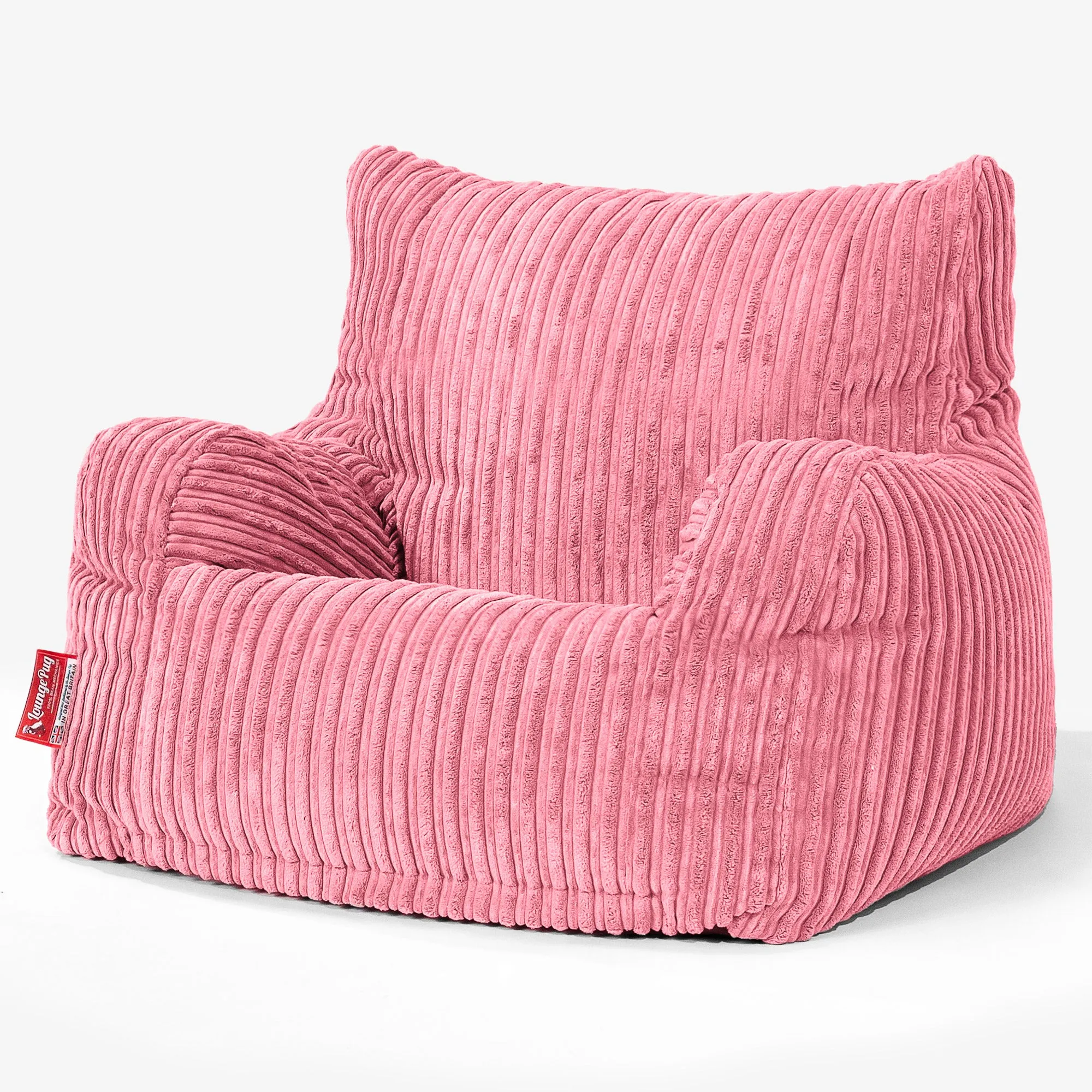 Teens Bean Bag Armchair 6-14 yr - Cord Coral Pink