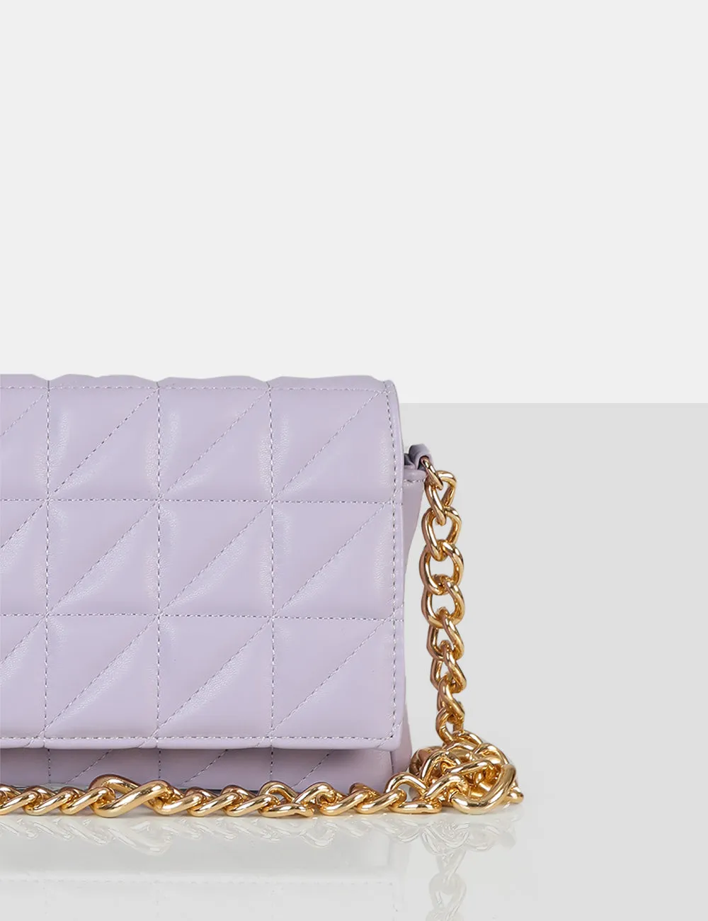 The Kahlo Lilac Gold Chain Shoulder Mini Bag