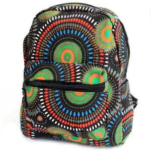 Undersized Backpack - Green Mandala Design