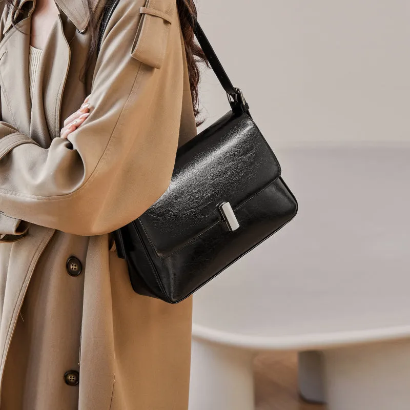 Versatile and Stylish Calf Leather Crossbody Bag