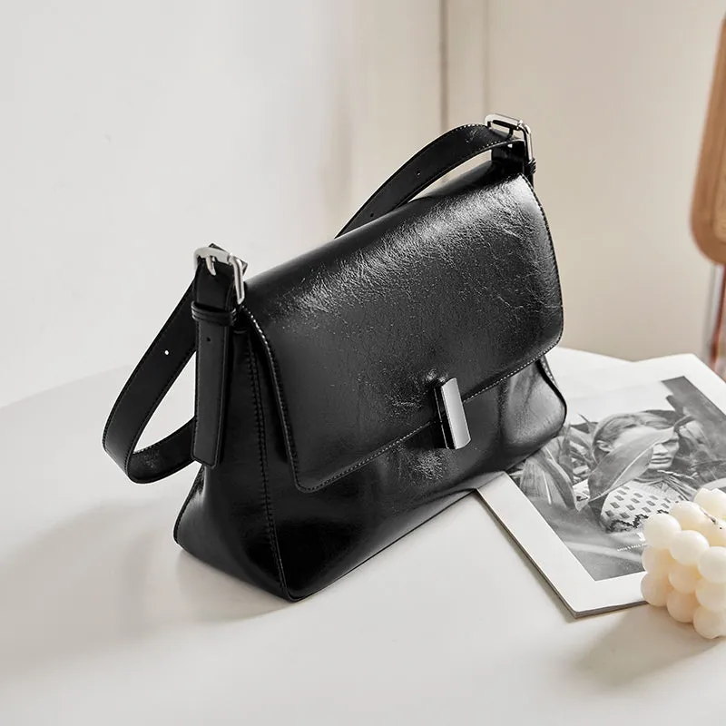 Versatile and Stylish Calf Leather Crossbody Bag