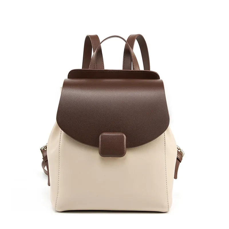 Women Fashion Cowhide Traveling Mini Backpack