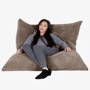 XL Pillow Beanbag - Cord Mocha Brown