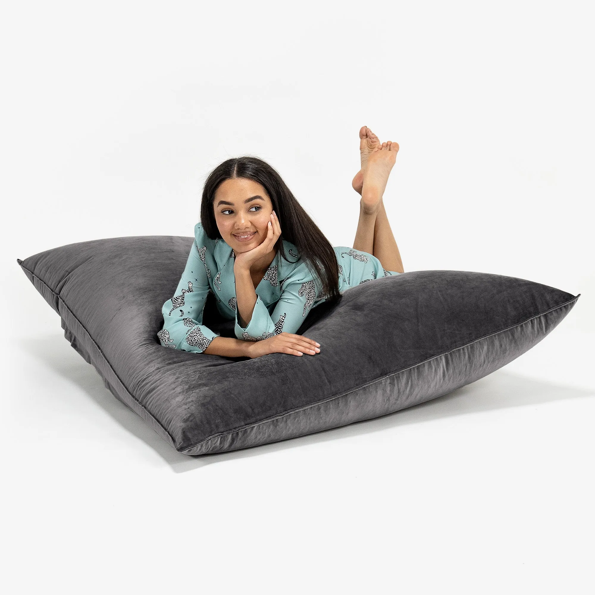 XL Pillow Beanbag - Velvet Graphite Grey